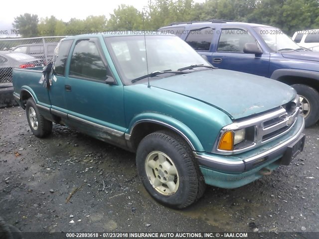 1GCDT19X4TK100531 - 1996 CHEVROLET S TRUCK S10 TEAL photo 1