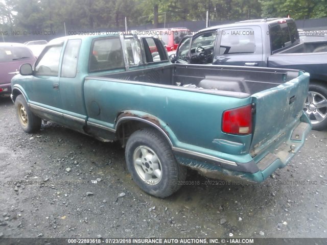 1GCDT19X4TK100531 - 1996 CHEVROLET S TRUCK S10 TEAL photo 3