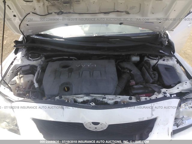 JTDBL40EX9J005054 - 2009 TOYOTA COROLLA LE/XLE WHITE photo 10