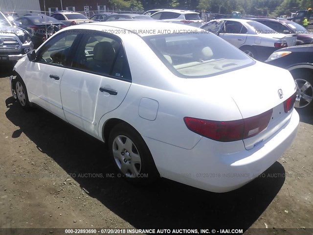 1HGCM56115A149602 - 2005 HONDA ACCORD DX WHITE photo 3