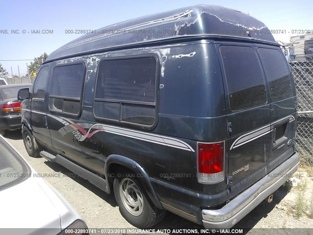 1FDRE1466WHA25150 - 1998 FORD ECONOLINE E150 VAN GREEN photo 3