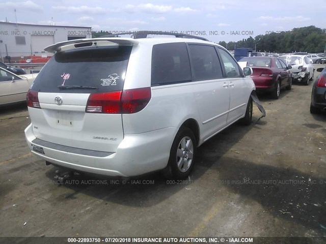 5TDZA22C15S298389 - 2005 TOYOTA SIENNA XLE/XLE LIMITED WHITE photo 4