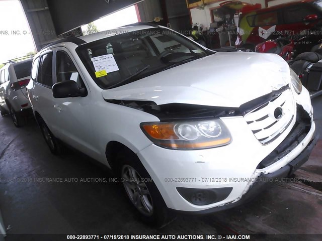 5NMSG3AB0AH378049 - 2010 HYUNDAI SANTA FE GLS WHITE photo 1