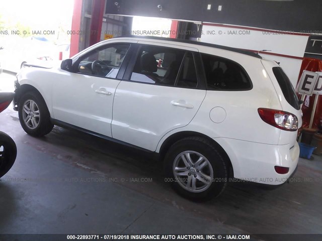 5NMSG3AB0AH378049 - 2010 HYUNDAI SANTA FE GLS WHITE photo 3