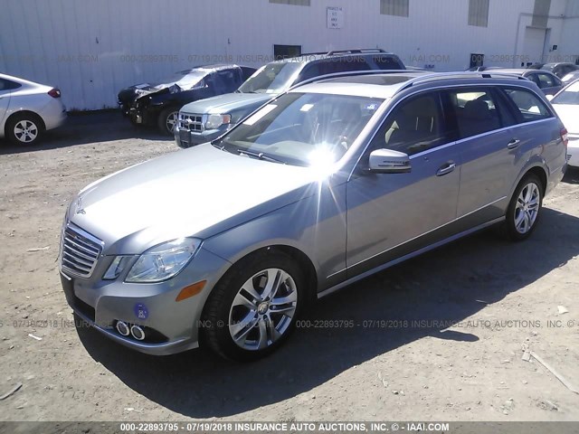 WDDHH8HB8BA306544 - 2011 MERCEDES-BENZ E 350 4MATIC WAGON SILVER photo 2