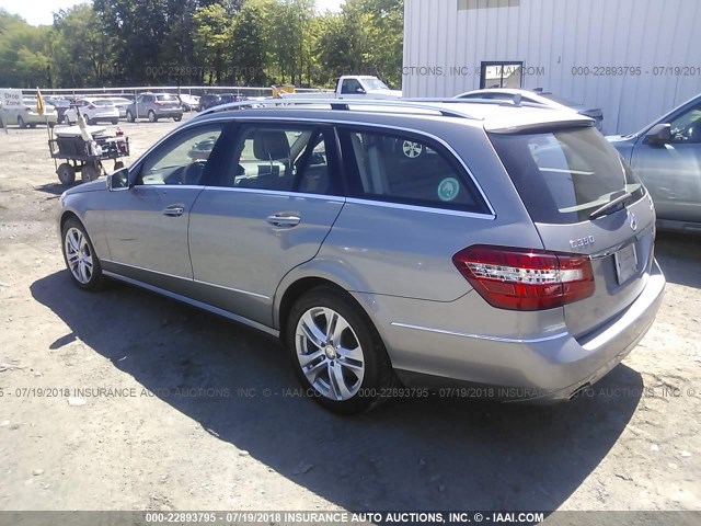 WDDHH8HB8BA306544 - 2011 MERCEDES-BENZ E 350 4MATIC WAGON SILVER photo 3