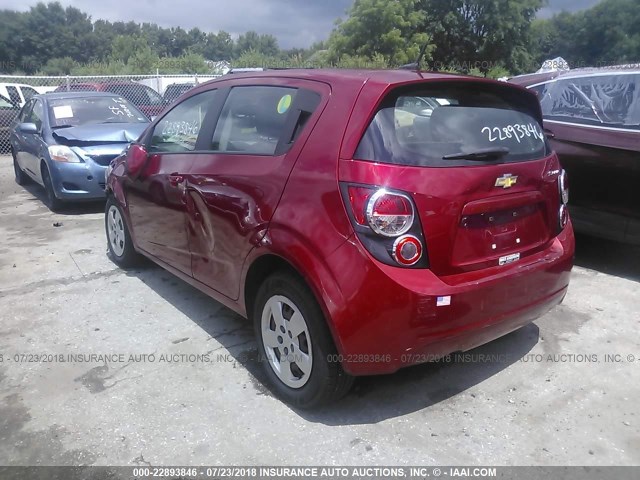 1G1JA6SH7D4155157 - 2013 CHEVROLET SONIC LS RED photo 3