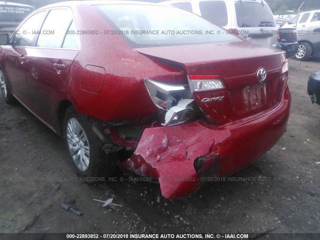 4T1BF1FK0CU569994 - 2012 TOYOTA CAMRY SE/LE/XLE RED photo 6