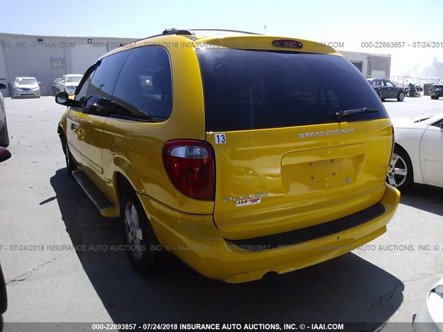 2D4GP44L97R305425 - 2007 DODGE GRAND CARAVAN SXT YELLOW photo 3