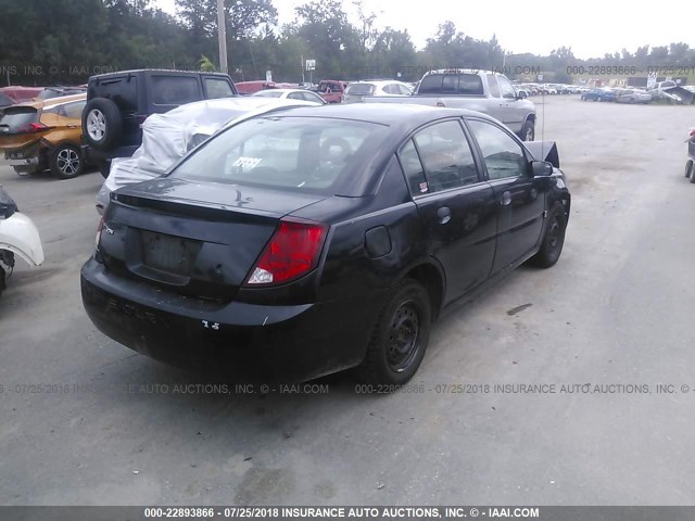 1G8AG52F65Z135446 - 2005 SATURN ION LEVEL 1 BLACK photo 4