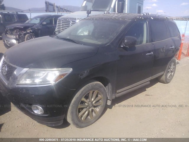 5N1AR2MM2DC659782 - 2013 NISSAN PATHFINDER S/SV/SL/PLATINUM BLACK photo 2