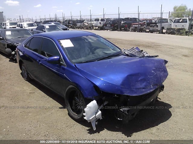 4T1BF1FK2FU970080 - 2015 TOYOTA CAMRY LE/XLE/SE/XSE BLUE photo 1