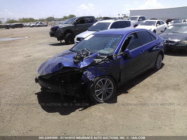 4T1BF1FK2FU970080 - 2015 TOYOTA CAMRY LE/XLE/SE/XSE BLUE photo 6