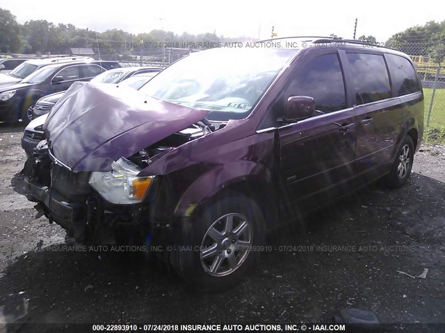 2A8HR54P38R795701 - 2008 CHRYSLER TOWN & COUNTRY TOURING MAROON photo 2