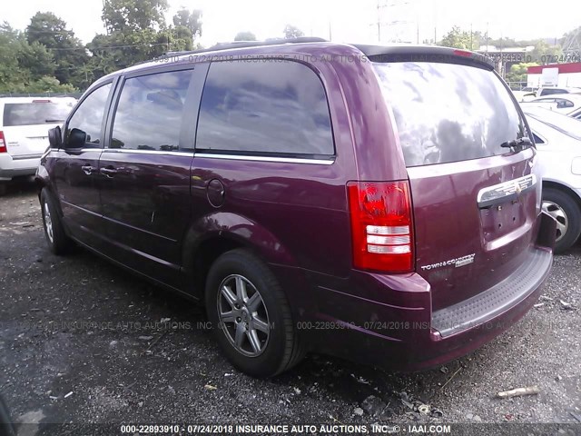 2A8HR54P38R795701 - 2008 CHRYSLER TOWN & COUNTRY TOURING MAROON photo 3