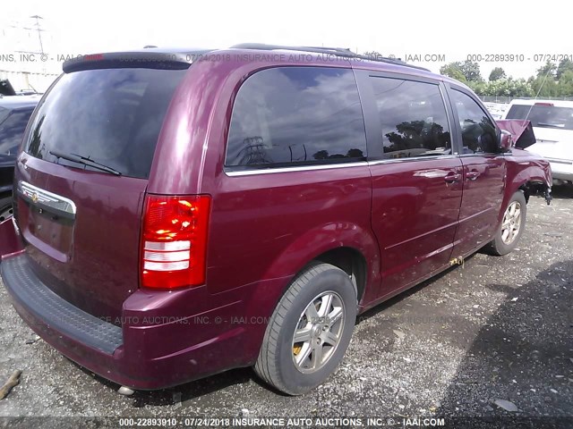 2A8HR54P38R795701 - 2008 CHRYSLER TOWN & COUNTRY TOURING MAROON photo 4