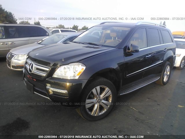 4JGBF7BE0BA731772 - 2011 MERCEDES-BENZ GL 450 4MATIC BLACK photo 2