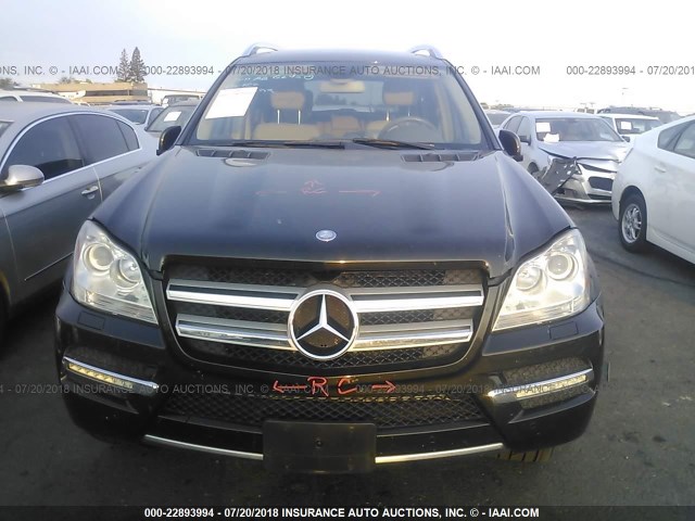 4JGBF7BE0BA731772 - 2011 MERCEDES-BENZ GL 450 4MATIC BLACK photo 6