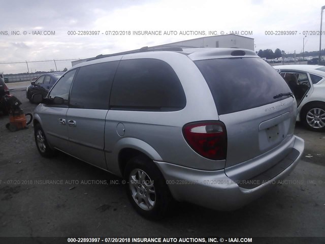 2B8GP74L51R293811 - 2001 DODGE GRAND CARAVAN EX SILVER photo 3