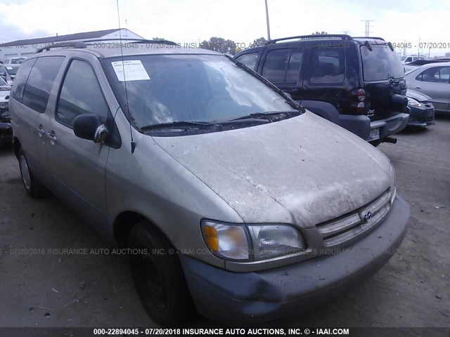 4T3ZF13C5YU200851 - 2000 TOYOTA SIENNA LE/XLE TAN photo 1