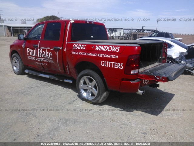 1C6RD7KT2CS188189 - 2012 DODGE RAM 1500 ST RED photo 3