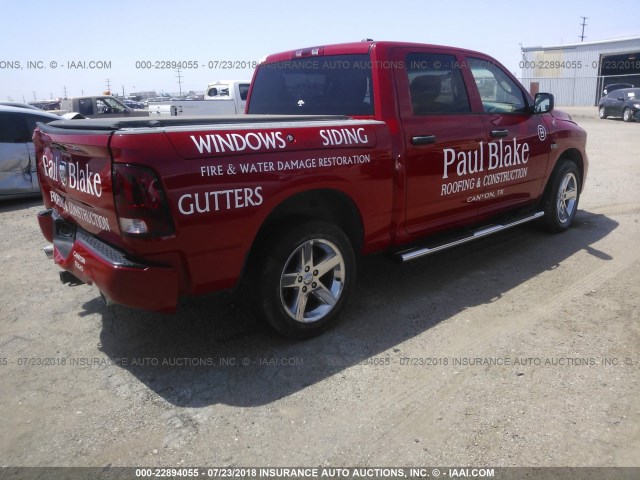 1C6RD7KT2CS188189 - 2012 DODGE RAM 1500 ST RED photo 4