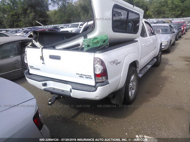 3TMJU4GNXAM095182 - 2010 TOYOTA TACOMA DOUBLE CAB PRERUNNER WHITE photo 4