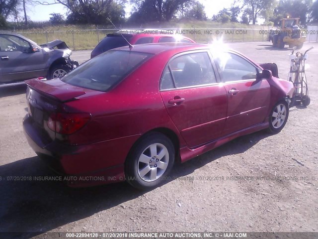 1NXBR32E66Z663711 - 2006 TOYOTA COROLLA CE/LE/S RED photo 4