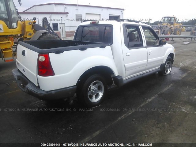 1FMZU67K94UB22940 - 2004 FORD EXPLORER SPORT TR  WHITE photo 4