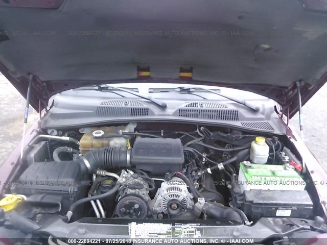 1J4GL48K53W555363 - 2003 JEEP LIBERTY SPORT/FREEDOM ბურგუნდია ფოტო 10