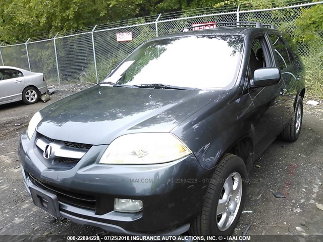 2HNYD18274H531386 - 2004 ACURA MDX GRAY photo 2