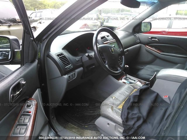 2HNYD18274H531386 - 2004 ACURA MDX GRAY photo 5