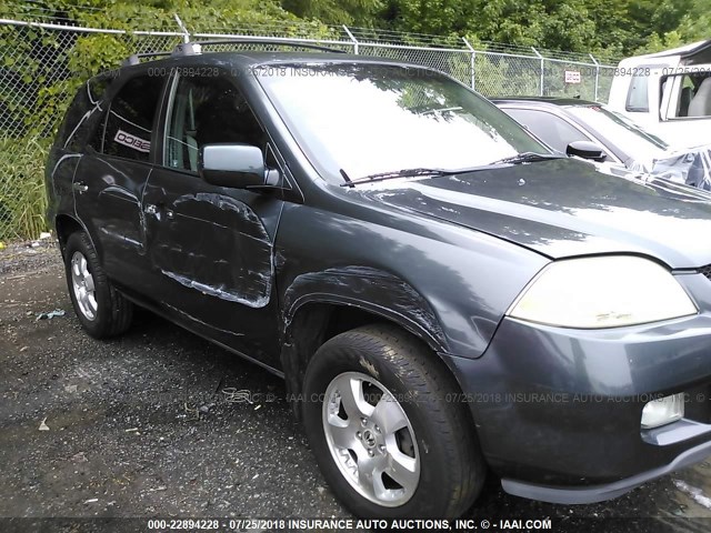 2HNYD18274H531386 - 2004 ACURA MDX GRAY photo 6