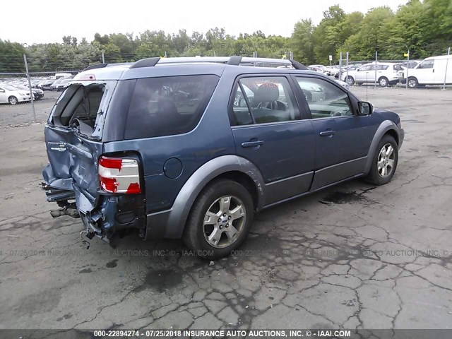 1FMZK05115GA18763 - 2005 FORD FREESTYLE SEL BLUE photo 4