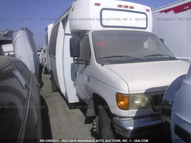 1FDXE45S43HB32987 - 2003 FORD E450 WHITE photo 1