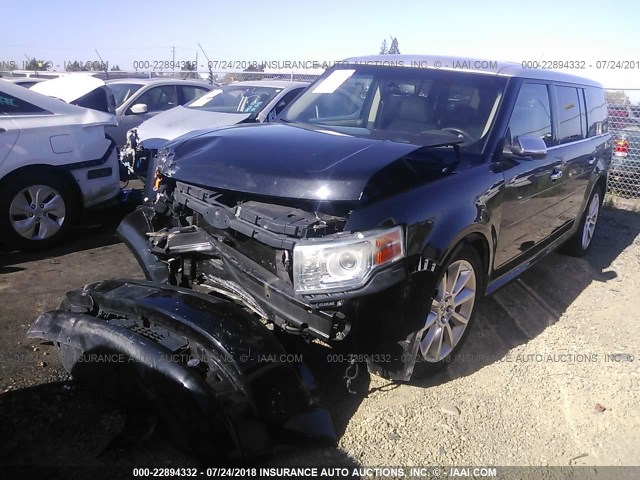 2FMHK6DT9BBD05935 - 2011 FORD FLEX LIMITED BLACK photo 2