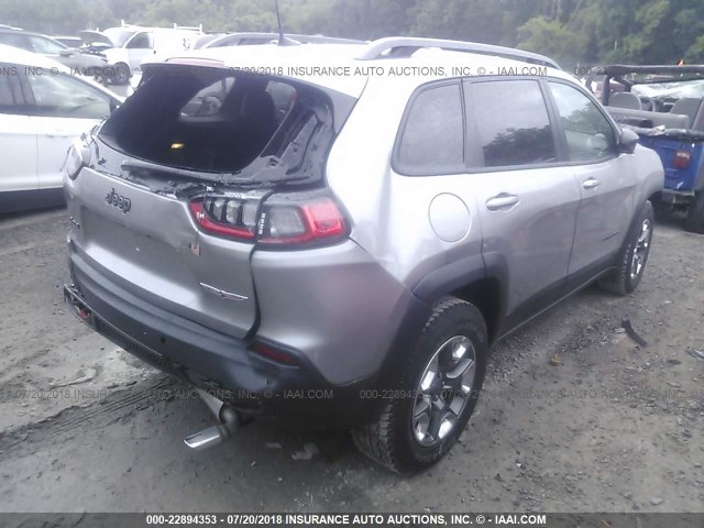 1C4PJMBXXKD153722 - 2019 JEEP CHEROKEE TRAILHAWK GRAY photo 4