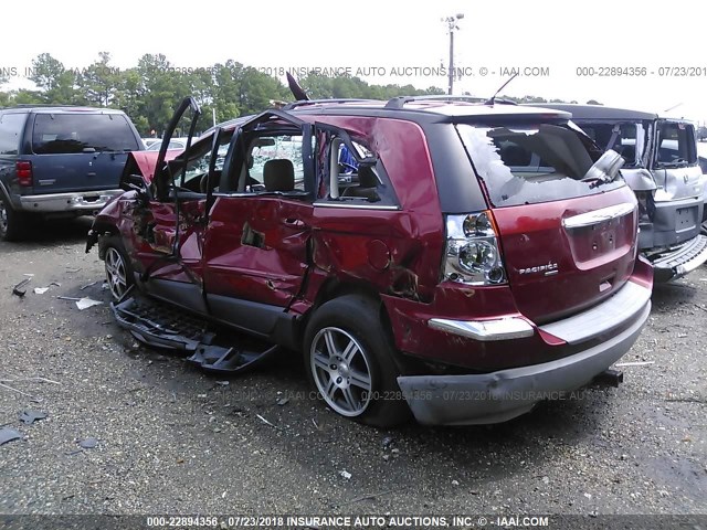 2A8GM68X67R164451 - 2007 CHRYSLER PACIFICA TOURING RED photo 3