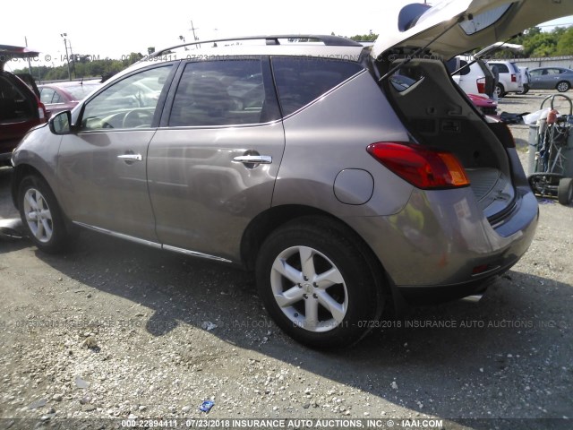 JN8AZ18U19W101571 - 2009 NISSAN MURANO S/SL BROWN photo 3