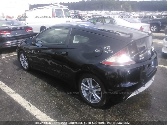 JHMZF1C64BS012041 - 2011 HONDA CR-Z EX BLACK photo 3