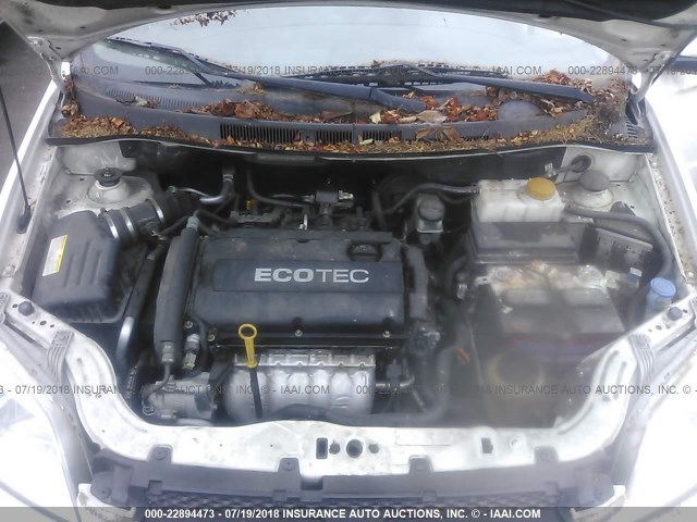 KL1TD5DE8AB073795 - 2010 CHEVROLET AVEO LS/LT 白色 照片 10