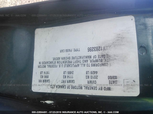 2G4WB55KXY1283286 - 2000 BUICK REGAL LS 绿色 照片 9