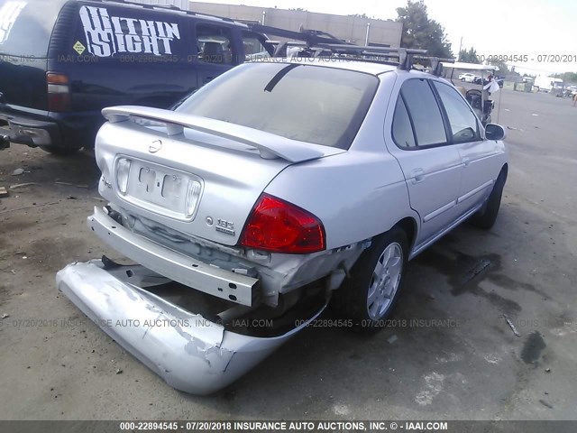 3N1CB51A85L547994 - 2005 NISSAN SENTRA 1.8S SILVER photo 4