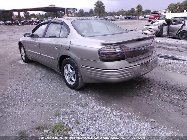 1G2HX54K714187114 - 2001 PONTIAC BONNEVILLE SE BROWN photo 3