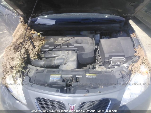1G2ZF58B074255974 - 2007 PONTIAC G6 VALUE LEADER/BASE GRAY photo 10