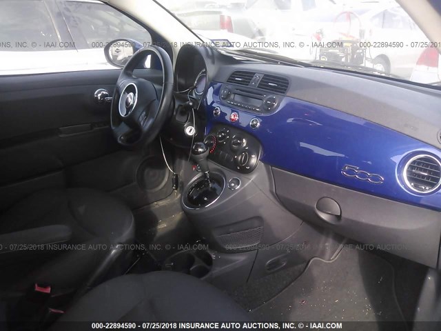 3C3CFFAR5DT511566 - 2013 FIAT 500 POP BLUE photo 5