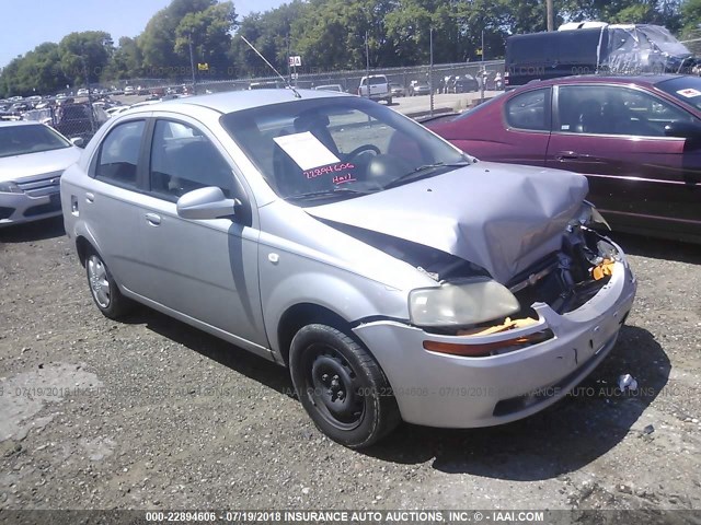 KL1TD56626B666324 - 2006 CHEVROLET AVEO LS SILVER photo 1