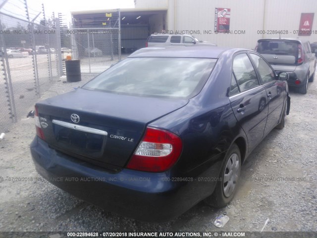 4T1BE32K62U581098 - 2002 TOYOTA CAMRY LE/XLE/SE Mavi foto 4