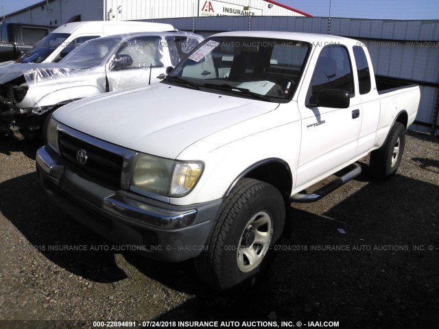 4TASM92N3XZ415356 - 1999 TOYOTA TACOMA XTRACAB PRERUNNER WHITE photo 2