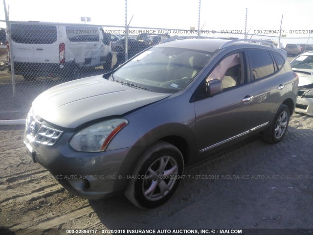 JN8AS5MT0BW183808 - 2011 NISSAN ROGUE S/SV/KROM GRAY photo 2